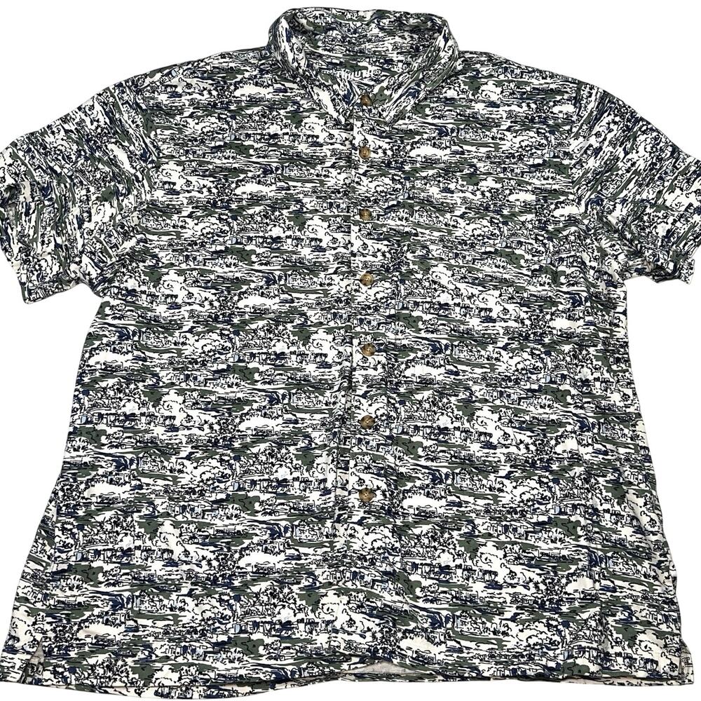 Duluth Shirt Mens Size 2XL Multicolor Nature Pattern Un-Longtail T Button Casual